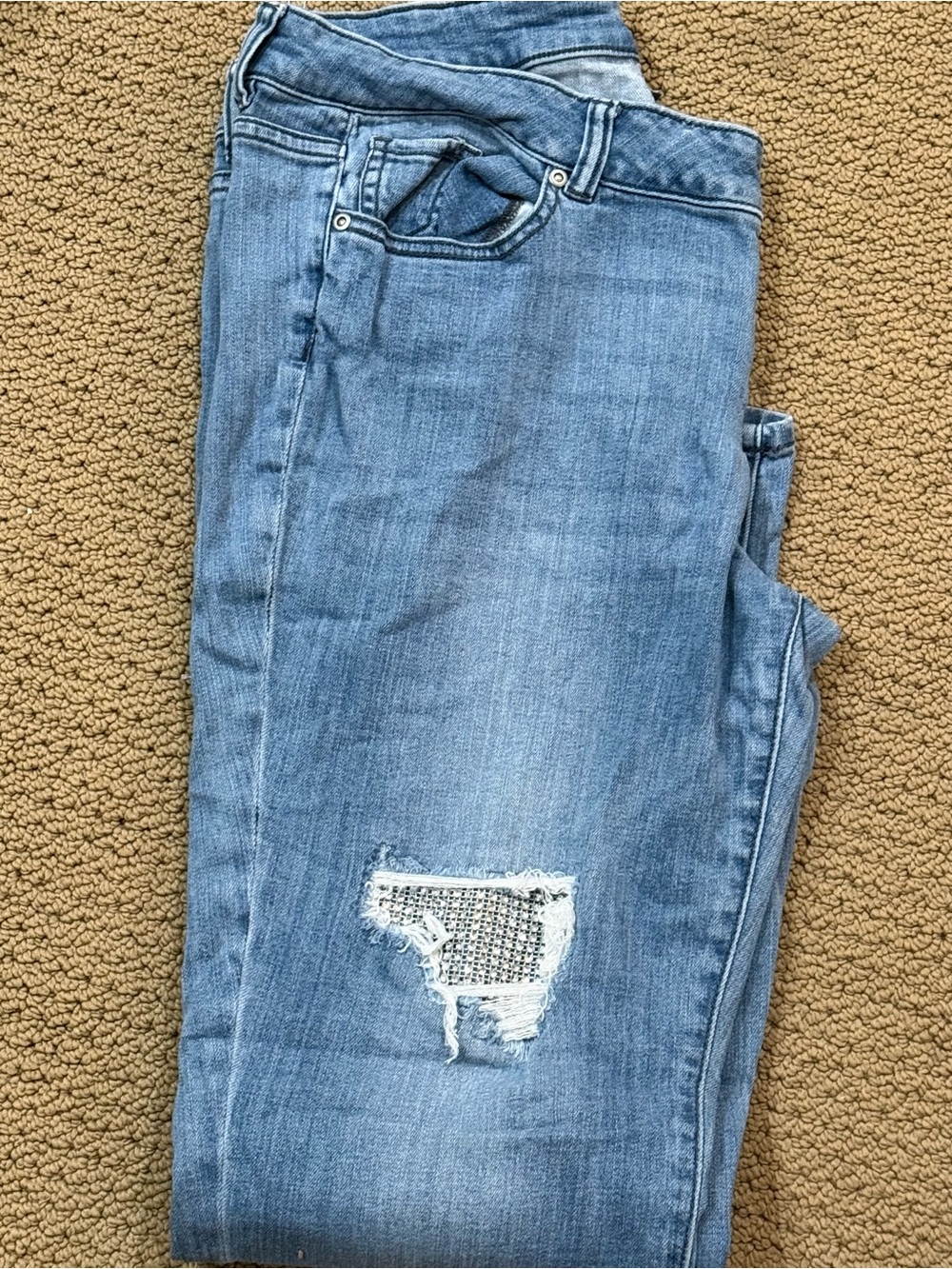 Soho Light Blue Distressed Boyfriend Jeans - Picture 3 of 7